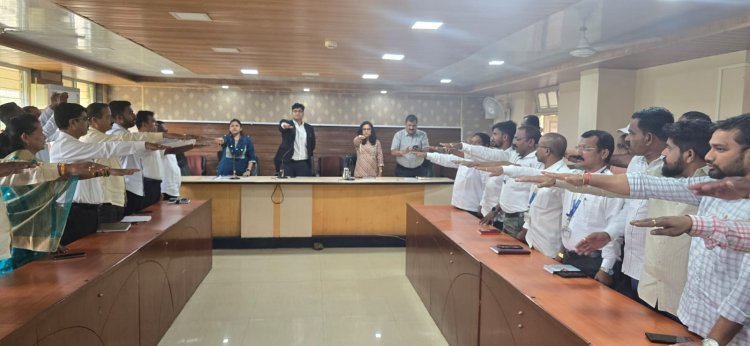 कोल्हापूर कचरामुक्त करण्यासाठी स्वच्छतेची घेतली प्रतिज्ञा